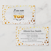 Es war schön, dich kennenzulernen! Goldpunkte Visitenkarte (Vorne/Hinten)