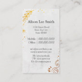 Es war schön, dich kennenzulernen! Goldschmuck Visitenkarte (Rückseite)