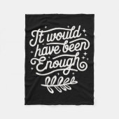 Es wäre genug gewählt worden, Leute Christlich Fleecedecke (Vorderseite)