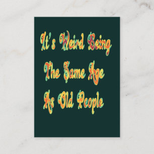 Es wäre langweilig, ohne mich Vintag zu leben Visitenkarte