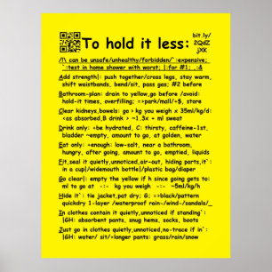 "Es weniger halten" großes Poster