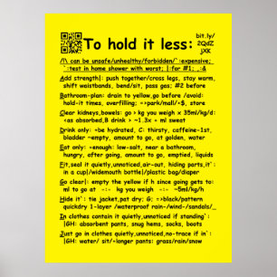 "Es weniger halten" großes Poster