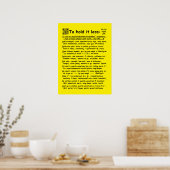 "Es weniger halten" Medium-Plakat Poster (Küche)