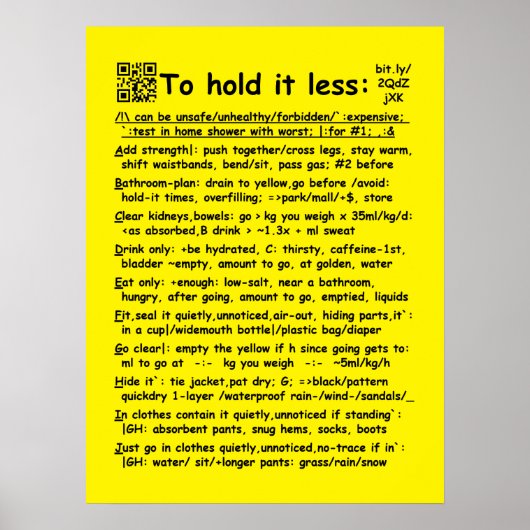 "Es weniger halten" Medium-Plakat Poster (Vorne)