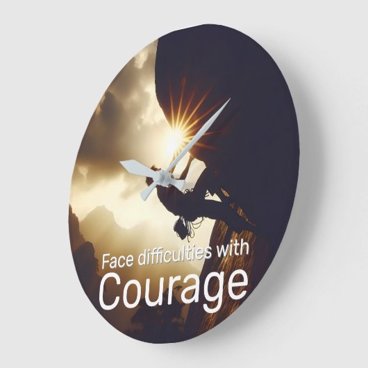 Es werden Schwierigkeiten mit mutigem Erfolg folge Große Wanduhr (Winkel)