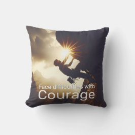 Es werden Schwierigkeiten mit mutigem Erfolg folge Kissen