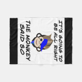 Es wird alles gut, Affe Fleece Blanket (Vorderseite (Horizontal))