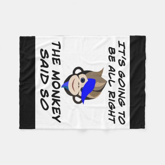 Es wird alles gut, Affe Fleece Blanket (Vorderseite (Horizontal))