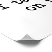 Es wird auf der Prüfung sein Poster (Ecke)