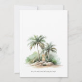 "Es wird bald soweit sein" Jungle Safari Baby Dusc Einladung (Rückseite)