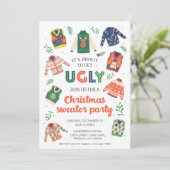 Es wird bald Ugly Christmas Sweater Party bekommen Einladung (Stehend Vorderseite)
