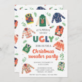 Es wird bald Ugly Christmas Sweater Party bekommen Einladung (Vorne/Hinten)