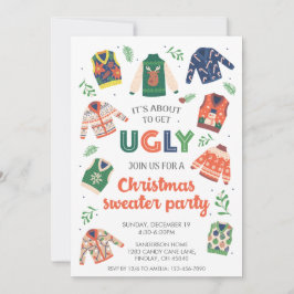 Es wird bald Ugly Christmas Sweater Party bekommen Einladung