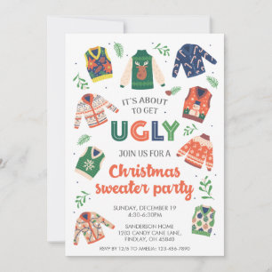 Es wird bald Ugly Christmas Sweater Party bekommen Einladung