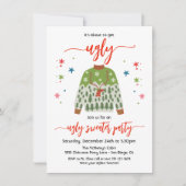 Es wird bald Ugly Sweater Weihnachts-Party bekomme Einladung (Vorderseite)