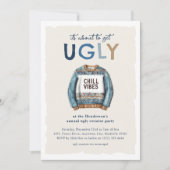 Es wird bald Ugly werden! Modernes WeihnachtsParty Einladung (Vorderseite)