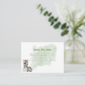 Es wird bald wilde Safari-Bücher für Baby bekommen Begleitkarte (Stehend Vorderseite)