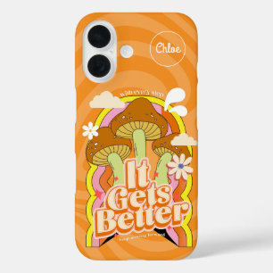 Es wird besser   Gute Vibes & Groovy fühlt sich ku iPhone 16 Hülle