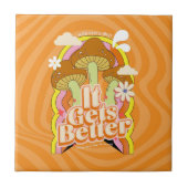 Es wird besser | Gute Vibes & Groovy fühlt sich ku Fliese (Vorderseite)