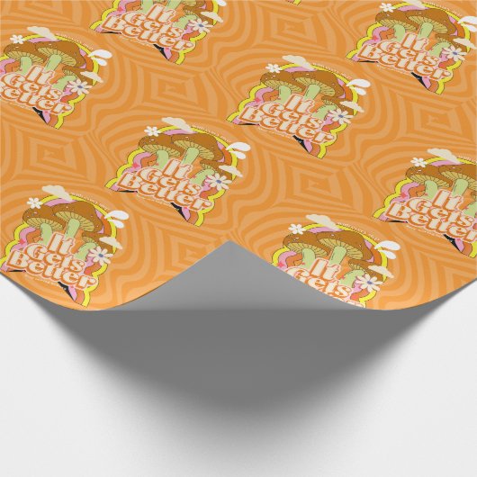 Es wird besser | Gute Vibes & Groovy fühlt sich ku Geschenkpapier (Ecke)