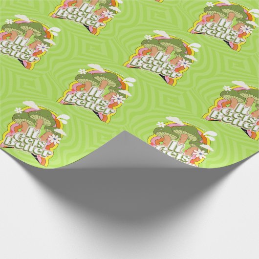 Es wird besser | Gute Vibes & Groovy fühlt sich ku Geschenkpapier (Ecke)