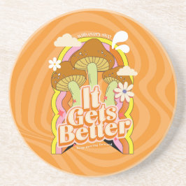 Es wird besser | Gute Vibes & Groovy fühlt sich ku Getränkeuntersetzer