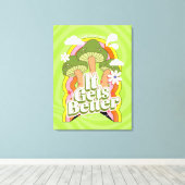 Es wird besser | Gute Vibes & Groovy fühlt sich ku Leinwanddruck (Insitu (Holzboden))