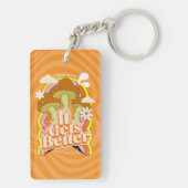 Es wird besser | Gute Vibes & Groovy fühlt sich ku Schlüsselanhänger (Rückseite)