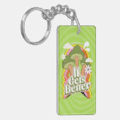 Es wird besser | Gute Vibes & Groovy fühlt sich ku Schlüsselanhänger (Vorderseite links)