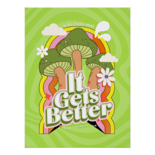Es Wird Besser Gute Vibes & Groovy Gefühle Custo Poster