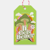 Es wird besser | Gute Vibes & Retro Groovy Feels Geschenkanhänger (Rückseite)