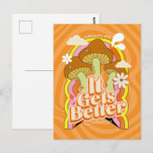 Es wird besser | Gute Vibes & Retro Groovy Feels Postkarte (Vorne/Hinten)