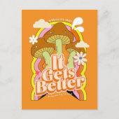 Es wird besser | Gute Vibes & Retro Groovy Feels Postkarte (Vorderseite)