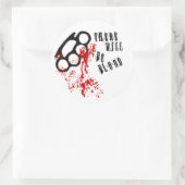 Es wird Blut geben Runder Aufkleber (Tasche)