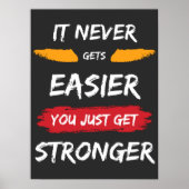 Es wird dir nie leichter, dich nur noch stärker zu poster (Vorne)