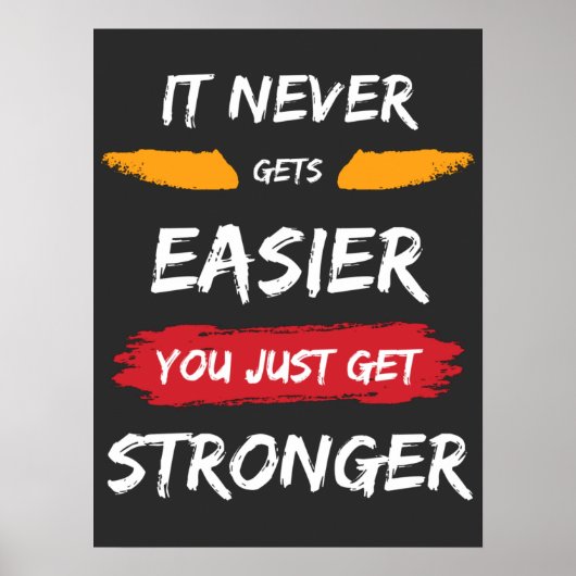 Es wird dir nie leichter, dich nur noch stärker zu poster (Vorne)