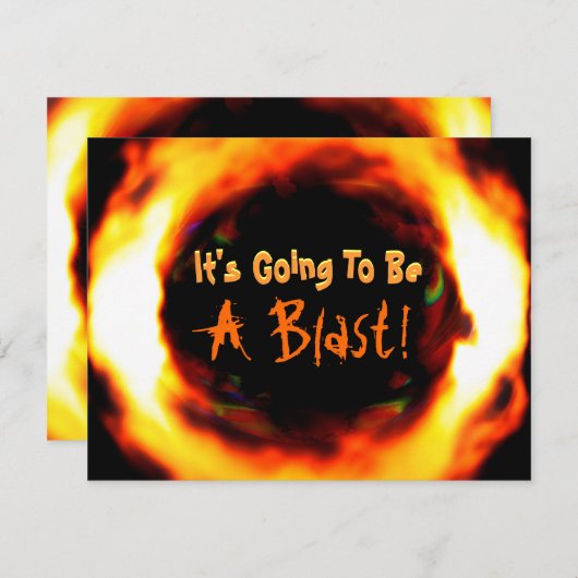 Es wird ein Blast!Einladung Einladung (Vorne/Hinten)