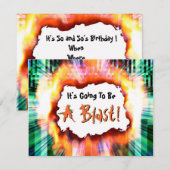 Es wird ein Blast!Einladung Einladung (Vorne/Hinten)