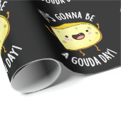 Es wird ein Gouda Day Funny Cheese Pun Dark BG Geschenkpapier (Rolleneckpunkt)