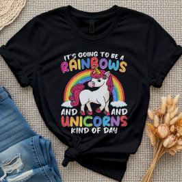 Es wird ein Niedlicher Regenbogen und Einhörner se T-Shirt