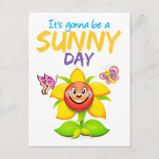 Es wird ein sonniger Tag. Postkarte