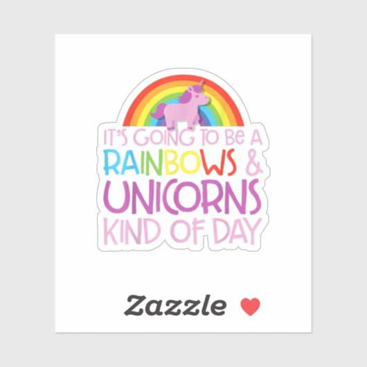 Es wird eine Rainbows und Einhörner-Art von D sein Aufkleber (Blatt)