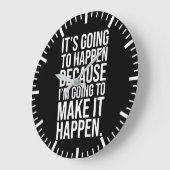 Es wird geschehen - Erfolg, Fitness, Hektik, Winds Große Wanduhr (Winkel)