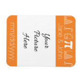 Es wird im Orange Rett-the-Date-Magnet hinzugefügt Magnet (Horizontal)