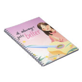 Es wird immer besser inspirierend notizblock (Rechte Seite)