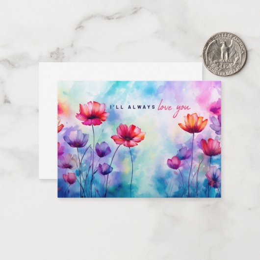 Es wird immer Liebe Sie Postkarte (Vorderseite/Rückseite Beispiel)