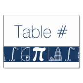 Es wird in der Navy Table Card hinzugefügt Tischnummer (Rückseite)