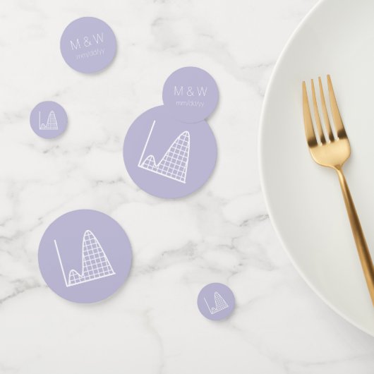 Es wird in Lavendel Table Confetti hinzugefügt Konfetti (Gruppe)