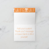 Es wird in Orange Dankeschön Card hinzugefügt Dankeskarte (Innenseite)