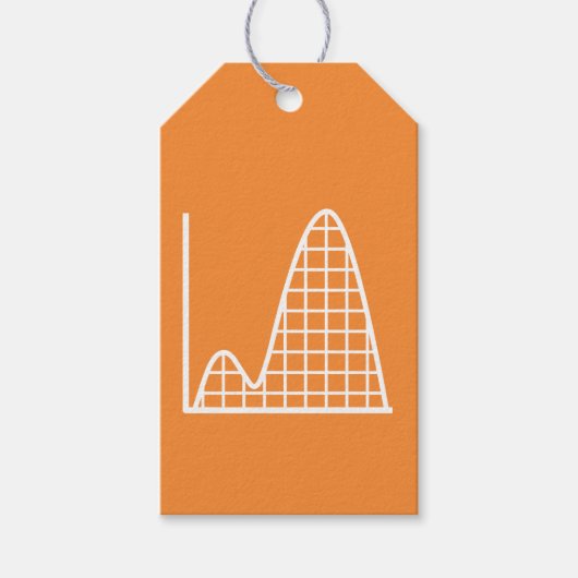 Es wird in Orange-Geschenkmarke hinzugefügt Geschenkanhänger (Vorderseite)